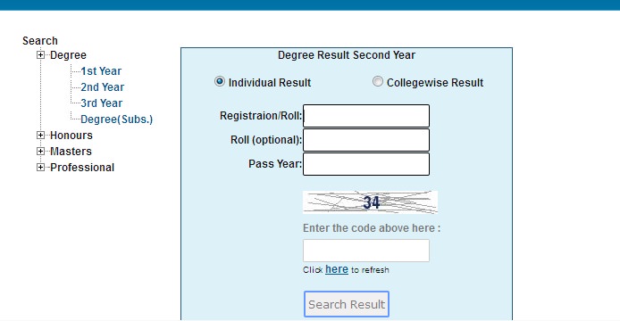 Degree 2nd Year Result