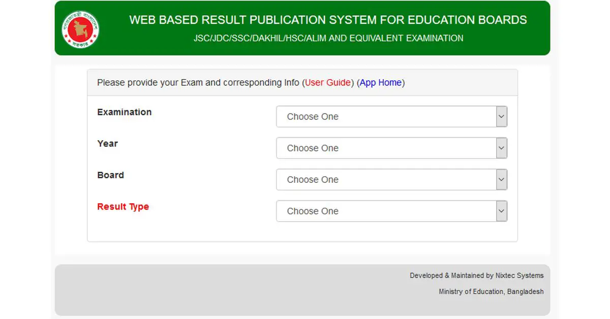 Web Based Result Publication system