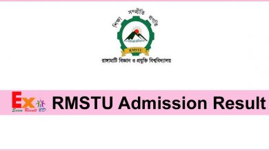 RMSTU Admission Result 2022-20
