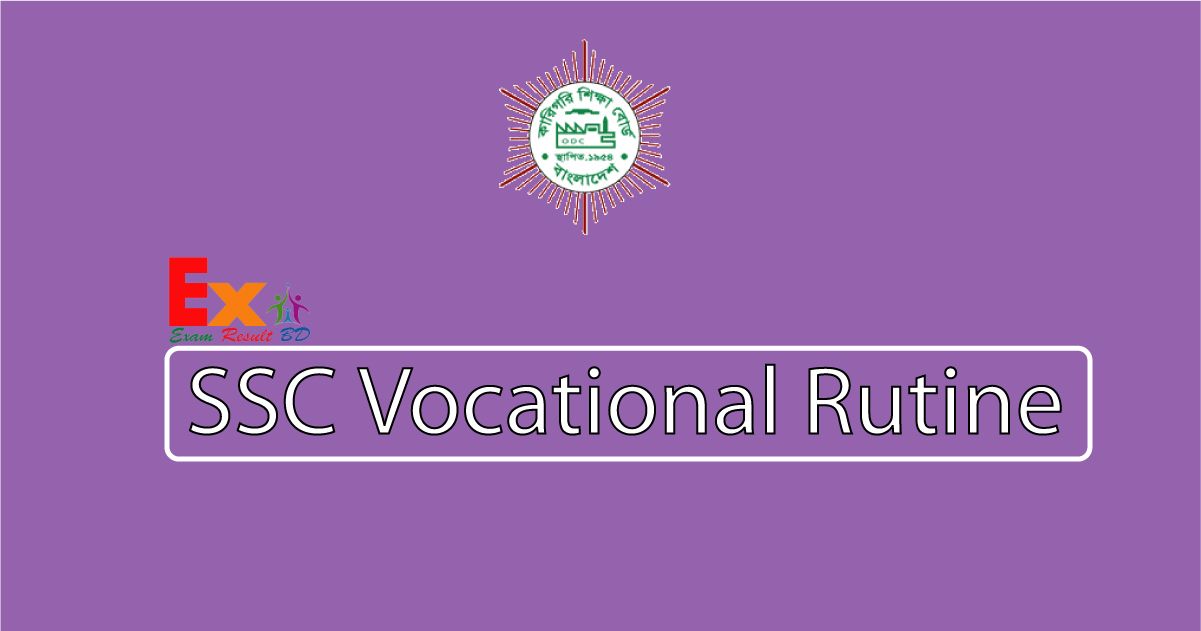 SSC Vocational Routine