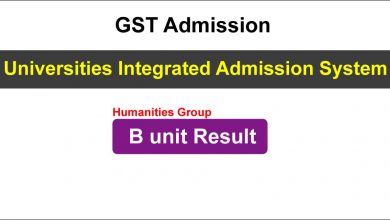 gst b unit result