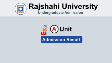 Rajshahi University A unit Result