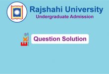 RU Admission Question Solution