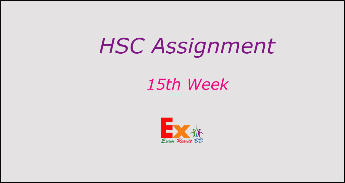15th Week HSC Assignment