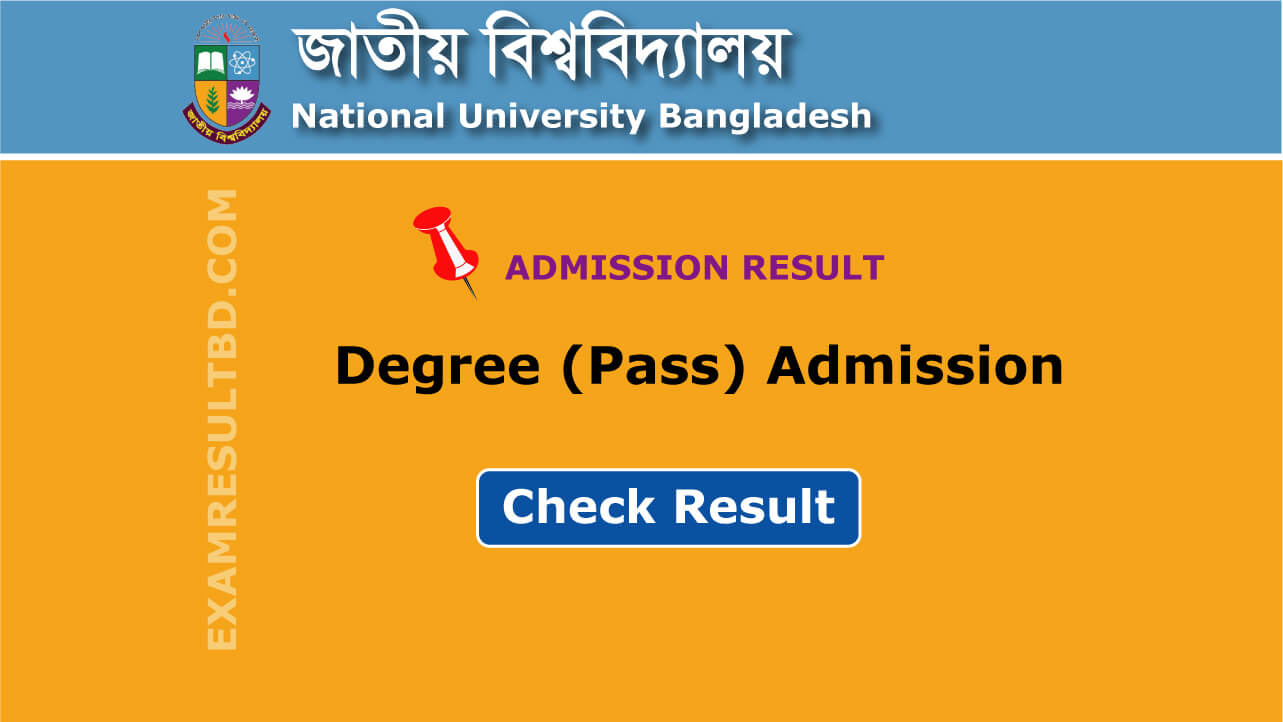 NU Degree Pass Admission 1st Merit List Result 2023